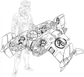 Submersible Mechanized Infantry line art