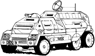 Darter Scout Car line art