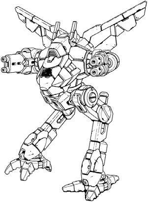 Butcherbird (Ion Sparrow) Prime line art