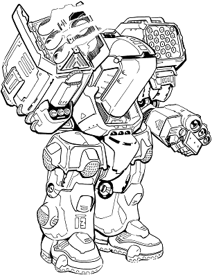 Bowman 2 line art