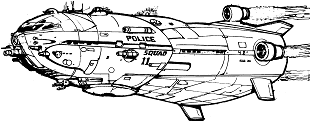 Dixon Law Enforcement Airship line art