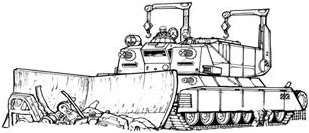 Büffel Engineering Support Vehicle VIII line art
