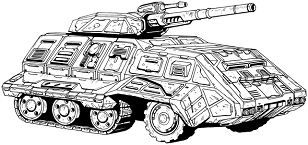 Hasek Mechanized Combat Vehicle line art