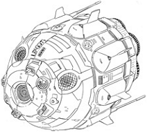 Drone M-3 line art