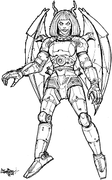 Erinyes line art