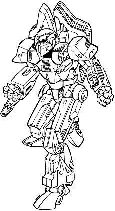 Phoenix Hawk PXH-7S line art