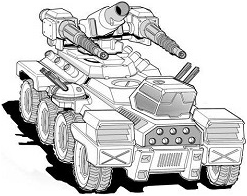 Bardiche Heavy Strike Tank (Minesweeper) line art