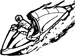 Whitestreak Jetski line art