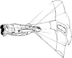 Comitatus JumpShip line art