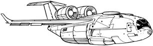 Stork Light Refueling Craft line art