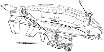 Gossamer Surveillance Drone line art