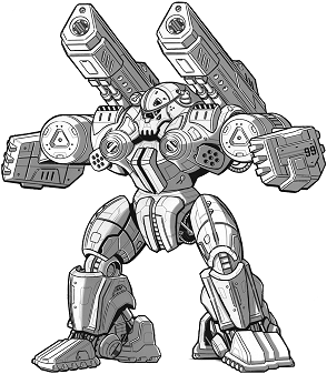 Pillager PLG-4X "Anvil" line art