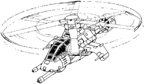 Warrior Attack Helicopter H-7 line art