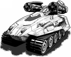 Skanda Light Tank line art