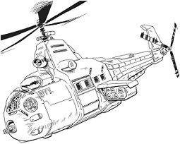 Lamprey Transport Helicopter line art
