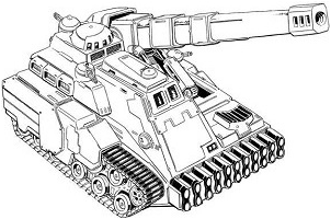 SM2 Heavy Artillery Vehicle line art