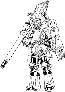 Jump Support Infantry line art