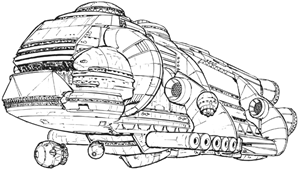 Leviathan III BattleShip line art